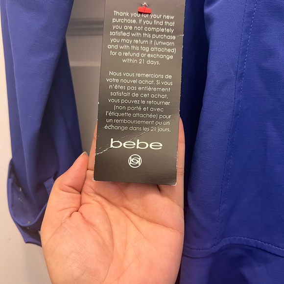 BeBe NWT blue coat with belt - Picture 6 of 16